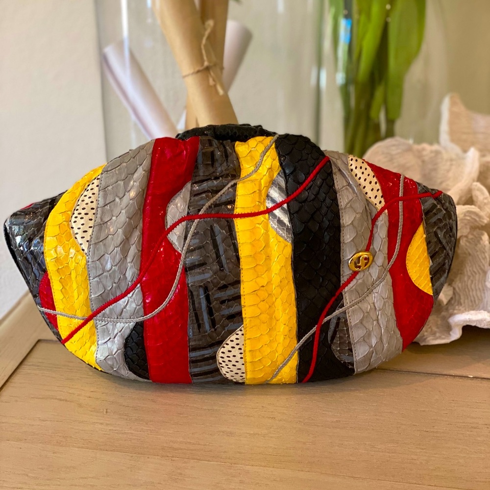 🐍Real Vintage Snakeskin Clutch, Carlo Fiori